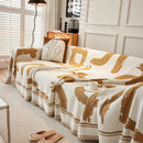 Chenille Abstract Soft Thick Reversible Oversized Couch Cover Blanket, Blanket on Sofa and The Couch