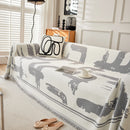 Chenille Abstract Soft Thick Reversible Oversized Couch Cover Blanket, Blanket on Sofa and The Couch