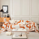 Chenille Abstract Soft Thick Reversible Oversized Couch Cover Blanket, Blanket on Sofa and The Couch