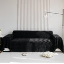 Chenille Thickened Solid Couch Blanket Throws, Reversible Couch Covers for Sectional Couches
