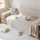 Chenille Thickened Solid Couch Blanket Throws, Reversible Couch Covers for Sectional Couches