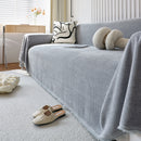 Chenille Thickened Solid Couch Blanket Throws, Reversible Couch Covers for Sectional Couches