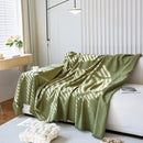 Textured Chenille Sofa Cover Throw, Soft Washable Couch Blanket Protector for Pets