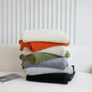 Chenille Thickened Solid Couch Blanket Throws, Reversible Couch Covers for Sectional Couches