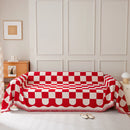 Chenille Plaid Couch Covers for Couches, Sectional Couch Covers, Stylish Sofa Throw Blanket