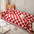 Chenille Plaid Couch Covers for Couches, Sectional Couch Covers, Stylish Sofa Throw Blanket