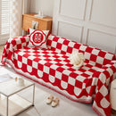 Chenille Plaid Couch Covers for Couches, Sectional Couch Covers, Stylish Sofa Throw Blanket