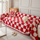 Chenille Plaid Couch Covers for Couches, Sectional Couch Covers, Stylish Sofa Throw Blanket