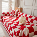 Chenille Plaid Couch Covers for Couches, Sectional Couch Covers, Stylish Sofa Throw Blanket