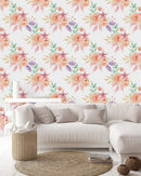 Elegant Pastel Color Flowers Wallpaper Fashionable