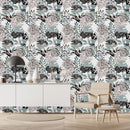 Textural Floral Pattern Wallpaper