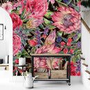 Stylish Brightly Pink Floral Wallpaper Smart