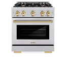ZLINE 30" Select Dual Fuel Range Gas Cooktop Electric Convection Oven Stainless Steel Gold HDRZ-30-G