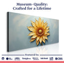 Golden Dandelion Minimalist Abstract Wall Art II