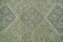 Beige And Gray Traditional Turkish Design Hand Knotted Custom Made Wool Rug