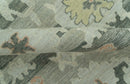 Modern Ikat Design Silver And Blue Hand Knotted Custom Made wool rug