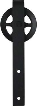 HYD-PARTS 6.6Ft Double Big Wheels Indoor Sliding Barn Door Hardware Rail Track Kit for Double Door