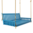 Keystone Amish Co. 5 Foot Franklin Porch Swing Bed, Carribean Blue Paint