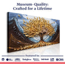 Golden Resilience Impasto Wall Art