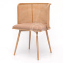 IMLIL Brown Rattan Swivel Dining Chair