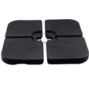 Ainfox 220 lb Weighted Umbrella Base Fillable Patio Umbrella Stand Waterproof Holder 4 Pack Weights Black