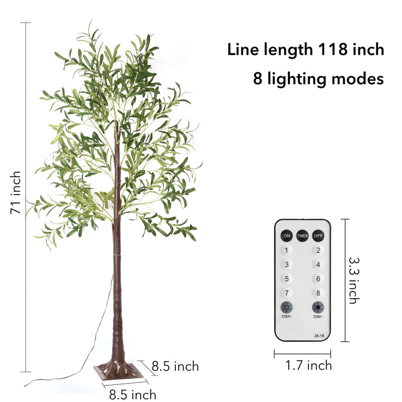 5.9ft Lighted Artificial Olive Tree with LED Fairy Lights