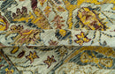 Custom Made Transitional Silver, Gold and Gray Hand Knotted Wool Rug