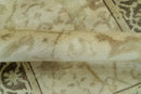 Beige And Brown Traditional Oushak Design Hand Knotted 3x5 Wool Area Rug