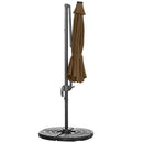 UNIDAZE 10 Ft Patio Offset Cantilever Umbrella 360°Rotation Garden Hanging Umbrella with Cross Base