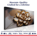 Golden Lotus Minimalist Abstract Wall Art