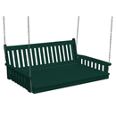 Keystone Amish Co. 5 Foot Franklin Recycled Plastic Swing Bed, Turf Green