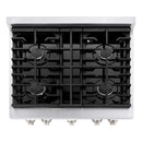 ZLINE 30"Paramount Dual Fuel Range DuraSnow® Black Matte SDRS-BLM-30