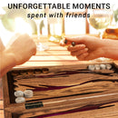 Handmade backgammon made of natural wood and epoxy resin