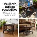 Tranquillo Solid Wood Shower Bench - Durable Shower Stool Wood