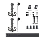Non-Bypass Sliding Barn Door Hardware Kit - Mustache Design Roller
