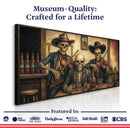 Cowboy Skeletons Western Bar Wall Art