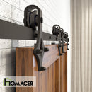 Non-Bypass Sliding Barn Door Hardware Kit - Diamond Design Roller