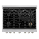 ZLINE 36"Paramount Dual Fuel Range DuraSnow® White Matte SDRS-WM-36