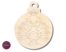 Unfinished Wood Etched Peacock Ornament Shape | JGrondz | Paint By Line Crafts | up to 30" DIY