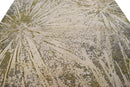 Hand Knotted 8x10 Modern Abstract Beige And Olive Wool Area Rug