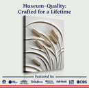 3D Minimalist Wheat Wall Art