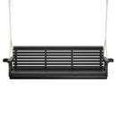 Amish Casual 6 Foot Roll Back Porch Swing in Black Stain