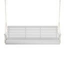 Amish Casual 6 Foot Roll Back Porch Swing in White Stain
