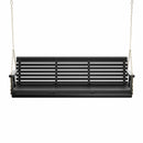 Amish Casual 6 Foot Roll Back Porch Swing in Black Stain