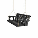 Amish Casual 6 Foot Roll Back Porch Swing in Black Stain