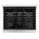 ZLINE 30"Paramount Dual Fuel Range DuraSnow® Champagne Bronze SDRSZ-30-CB