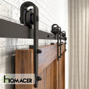 Non-Bypass Sliding Barn Door Hardware Kit - Arrow Design Roller