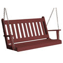 Keystone Amish Co. 5 Foot Franklin Poly Composite Porch Swing, Cherry Wood