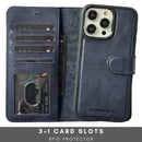Vegas Premium Leather iPhone 15 Plus Wallet Case with MagSafe | Detachable RFID Blocking Luxury Wallet