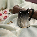 Horn Whiskey Mugs Pack 2 - Holds Upto 6.5 oz, Natural
